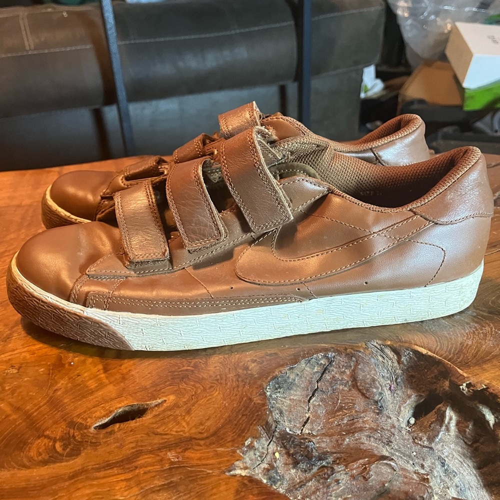 Nike Blazer Low ‘Pecan’ Brown Strap Sneakers Size 11 - Picture 3 of 7